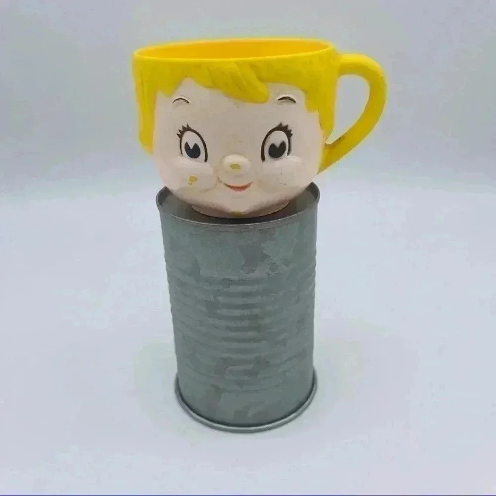 Vintage Dolly Dingle Campbell's Soup Mug Cup Kids Plastic Face - 1970's.